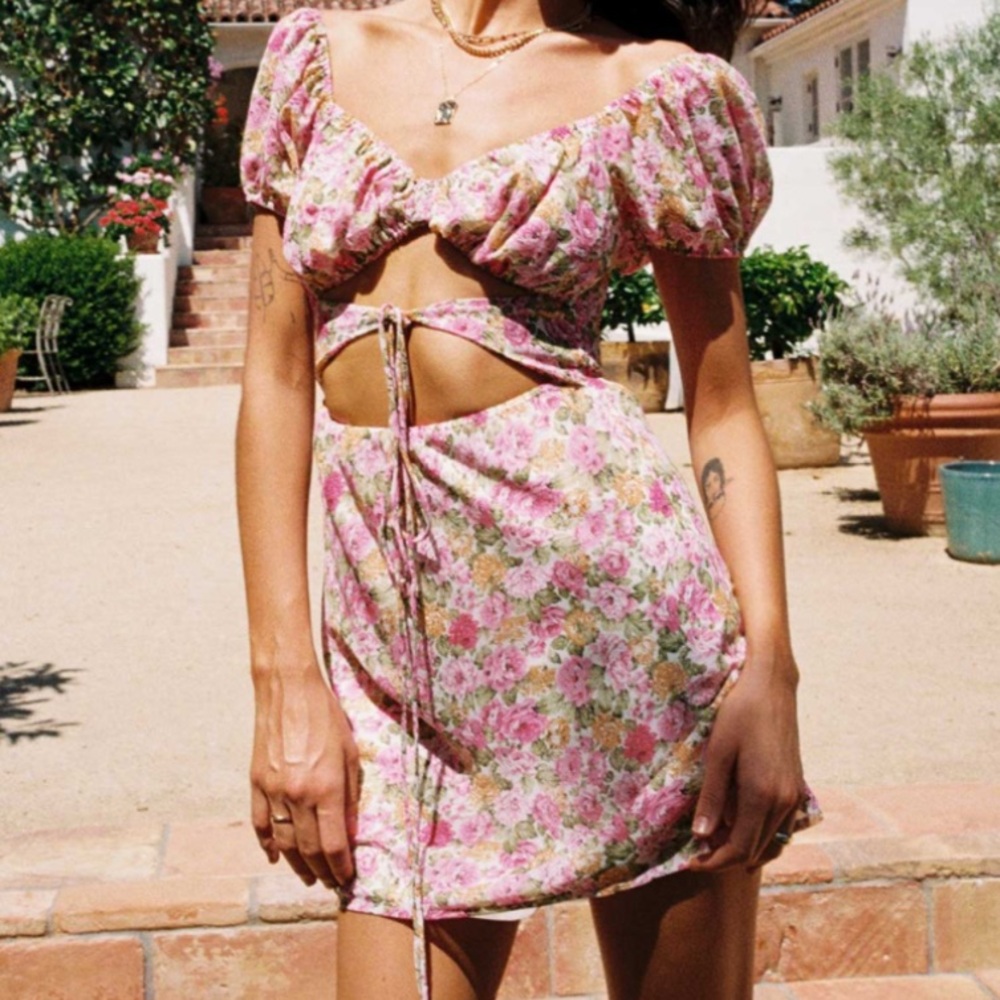 NWOT Princess Polly Nakita Mini Dress Pink Floral - 12